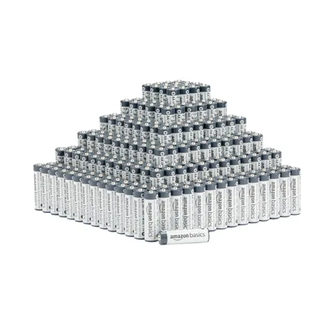Amazon Basics, 300 batterie alcaline industriali AA, 1,5 Volt, durata 5 anni