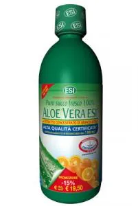 ESI - Aloe Vera Succo, Integratore Alimentare, con Succo Concentrato di Arancia Rossa di
