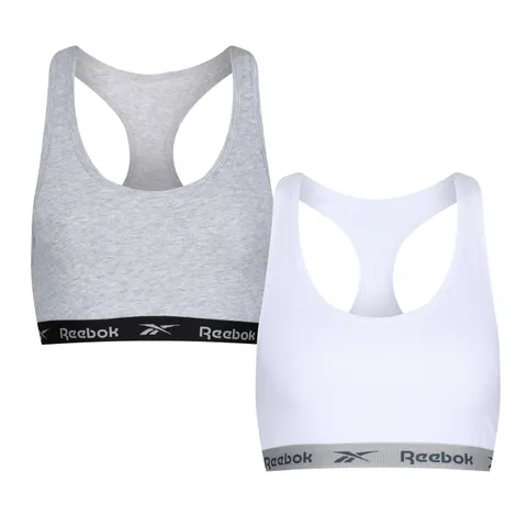 Reebok Frankie - Top Corto da Donna, Elasticizzato, Sportivo, con Schiena Incrociata