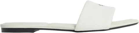 Calvin Klein Sandali piatti quadrati da donna in tela Sndl Hw HW0HW03129, BLU (blu