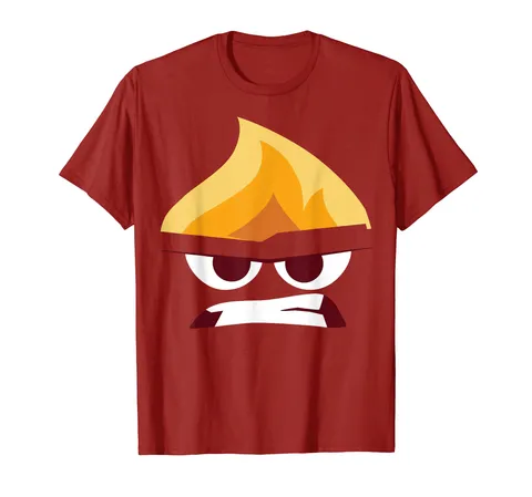 Disney Pixar Inside Out Angry Face Halloween Maglietta