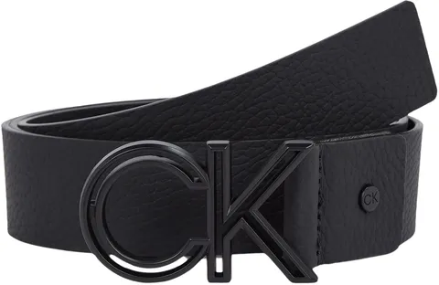 Calvin Klein Uomo Cintura in Pelle, Nero (Ck Black Smooth), 115 cm