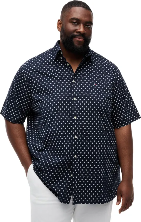Tommy Hilfiger Uomo BT-Flex Popeline PRT RF BD S/S-B MW0MW44068 Altre Camicie, Blu, 4XL