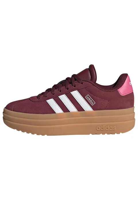 adidas Unisex - Bambini e Ragazzi VL Court Bold Junior Shoes, Shadow Red/Cloud White/Pink
