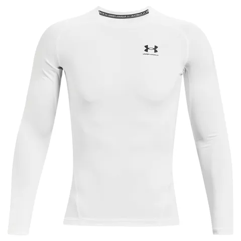 Under Armour Ua Hg Armour Comp Ls Maglietta a maniche lunghe, Bianco, XS Uomo