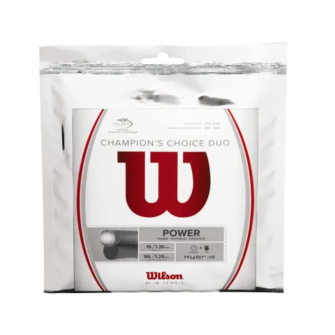 Wilson Set di Corde Ibride Champion's Choice Duo, Argento