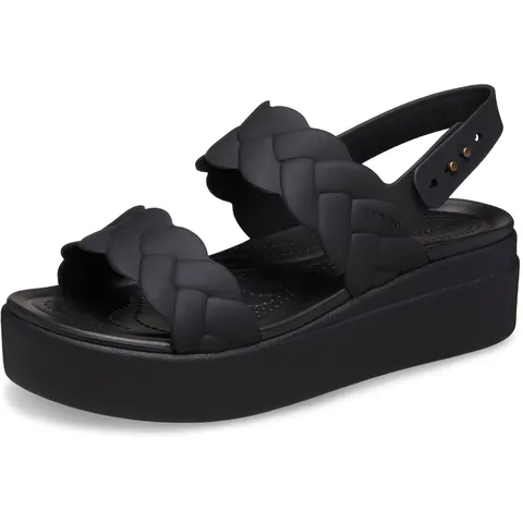 Crocs Brooklyn Woven Upper LW, Sandali Donna, Black Black, 34/35 EU