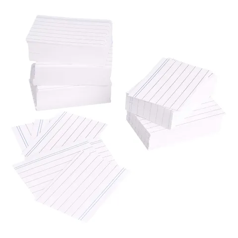 Amazon Basics Schede a righe in formato A8 (7,4 cm x 5,2 cm), bianco (confezione da 1000)