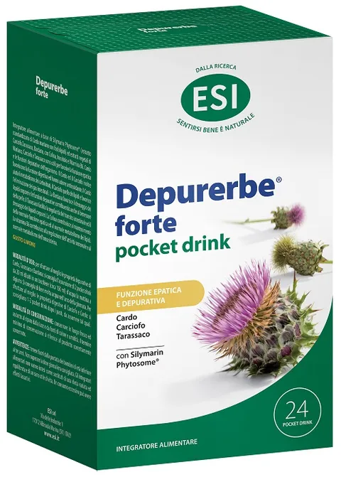 ESI, Depurerbe Forte Drink, Integratore Alimentare Depurativo a Base di Estratto di