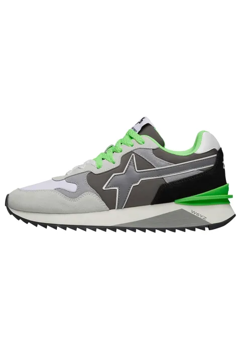Yak-M. Suede/Nylon/Triangle Sole White-Grey-Anthracite