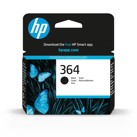 HP 364 CB316EE, Cartuccia Originale da 250 Pagine, Compatibile con Stampanti HP Photosmart B210c, B110c, B110e, B8550, 7520, DeskJet 3520, 3522, 3524, Nero