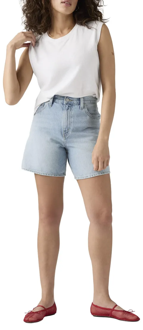 Levi's Donna High Rise Baggy, Pantaloncini, Far And Wide Short, 27W