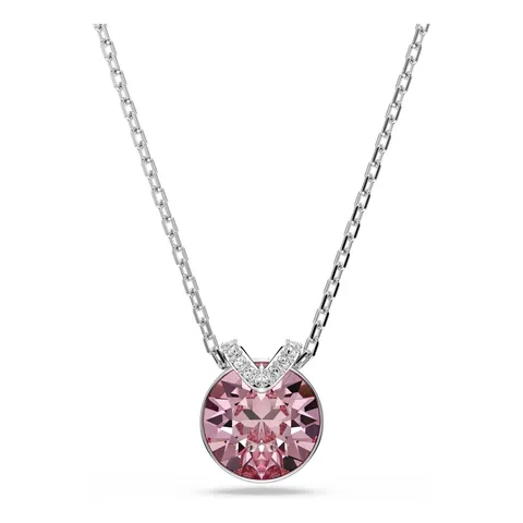 Swarovski Bella V Collana Pendente, Gioiello con Cristalli Rosa, Pietre Preziose a Taglio