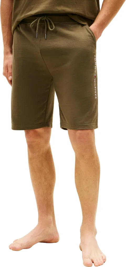 Tommy Hilfiger Uomo Pantaloncini in Felpa Track con Tasche Laterali, Verde (Army Green), S