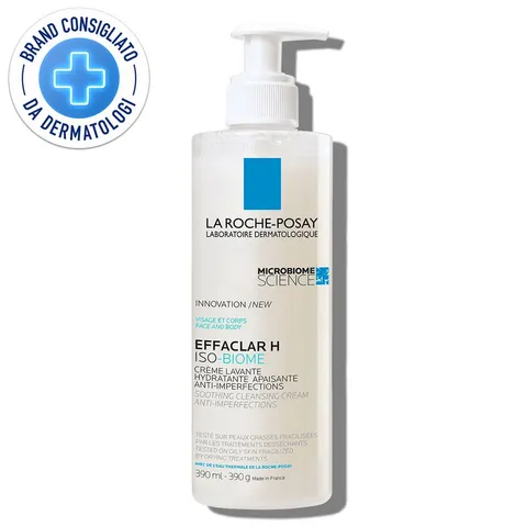 La Roche-Posay, Effaclar H Isobiome, Crema Detergente Anti-imperfezioni, Idrata e Lenisce