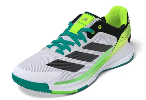 Adidas Uomo Crazyquick Boost Padel Shoes, Cloud White/Core Black/Lime Burst, 39 1/3 EU