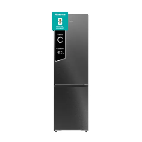 Hisense RB5P410SBFC Frigorifero Combinato Total No Frost, Nero Inox, 203x65,8cm, Classe