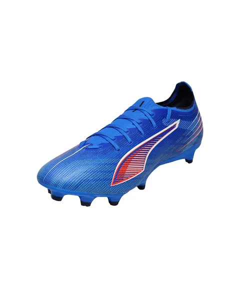 Puma Scarpe da Calcio Unisex Ultra 6 Match Fg/AG, Ultra Blue Puma White Glowing Red, 43 EU