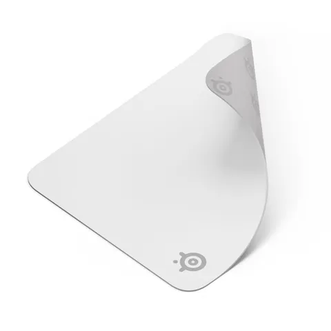 SteelSeries QcK Mousepad Medium - White - Base in gomma siliconica no-slip - Tracking