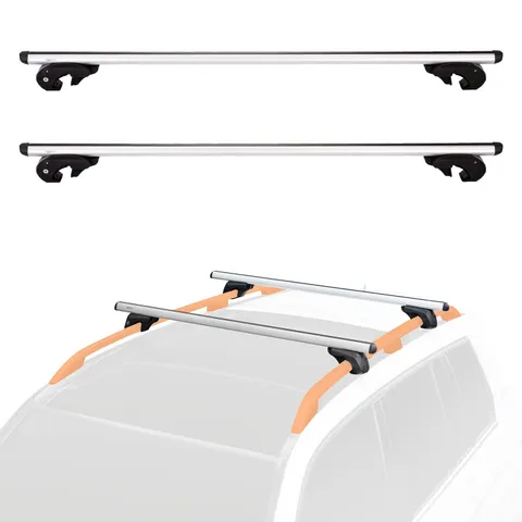 Amazon Basics - Portapacchi da tetto a croce, 142 cm, si adatta a distanze fino a 126 cm
