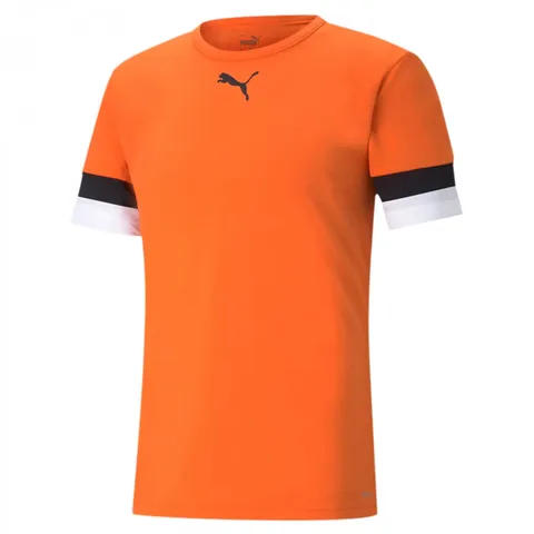 PUMA Teamrise Jersey Jr, Shirt Unisex - Bambini e ragazzi, GOLDEN POPPY-Puma Black-Puma White, 116