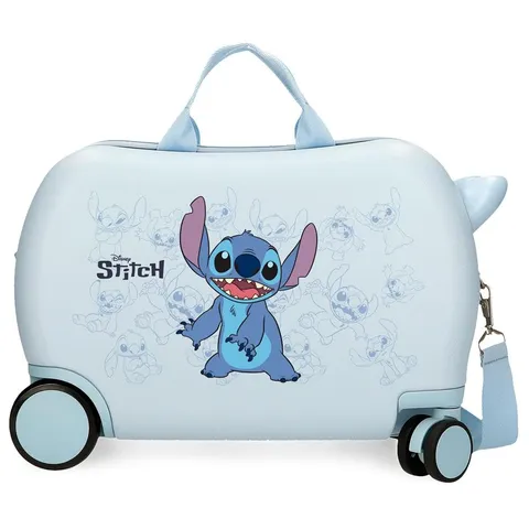Disney Happy Stitch Bagaglio, Unisex - Bambini e ragazzi, Blu, 31 x 45 x 20 cm