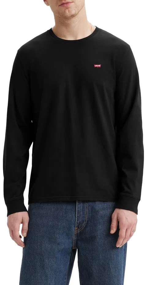Levi's Long-Sleeve Original Housemark Tee, Uomo, Mineral Black, L