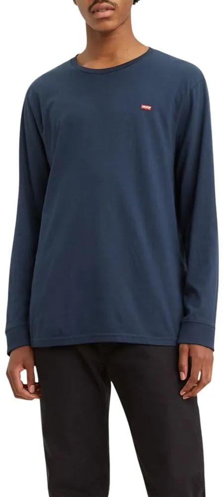 Levi's Long-Sleeve Original Housemark Tee, Uomo, Cotton + Patch Dress Blues, S