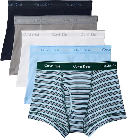 Calvin Klein Boxer Uomo, Zaffiro Scuro/Convoy/Midtown Stripe, L