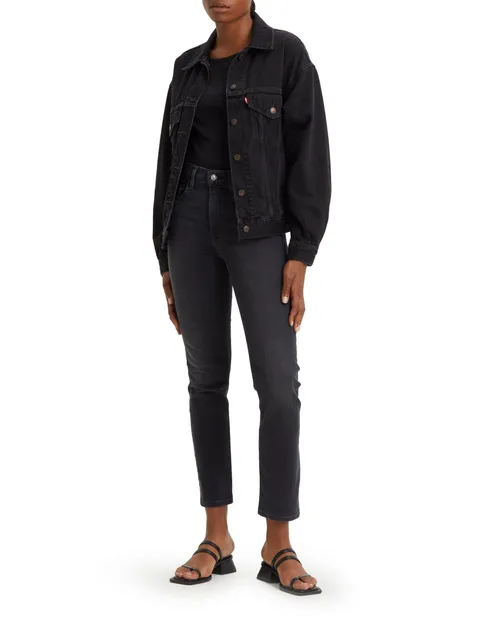 Levi's 724 High Rise Straight, Jeans Donna, Nero (Never Forget), 26W / 32L