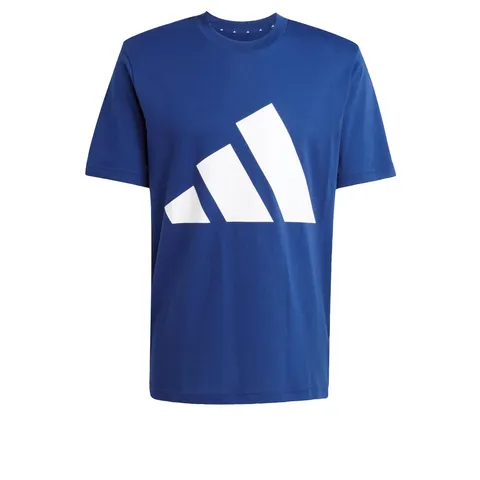 adidas Homme Essentials Big Logo Single Jersey Tee, Dark Blue/White, XS