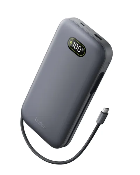 Belkin UltraCharge Pro Power Bank 27000mAh, Caricatore Portatile con Cavo USB C