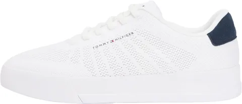 Tommy Hilfiger Uomo TH Court Knit FM0FM05823 Low Top, Bianco (Bianco), 42