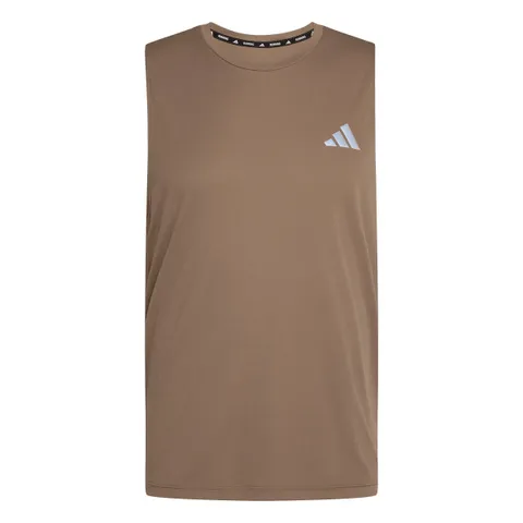 adidas Uomo Adi365 Running Essentials Tank Shirt, Khaki Six, XL