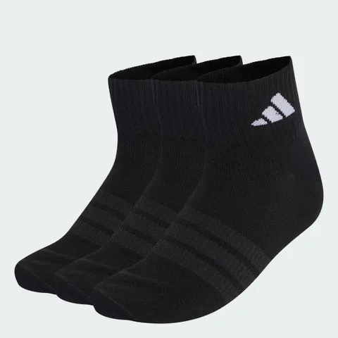adidas Unisex - Adulto Thin&Light Sportswear Ankle Socks 3 Pair Pack, black/black/white