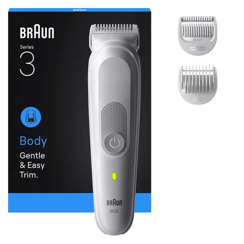 Braun Trimmer Per Il Corpo, Body Groomer Series 3, 3 Strumenti Per La Rasatura, Con