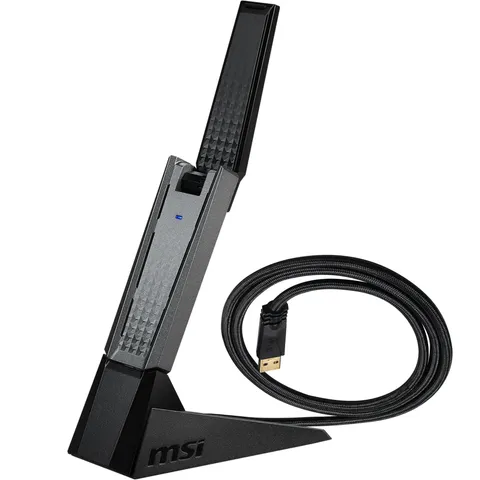 MSI AX1800 Adattatore USB WiFi 6 Dual-Band - WLAN fino a 1800 Mbps (wireless 5 GHz e 2,4