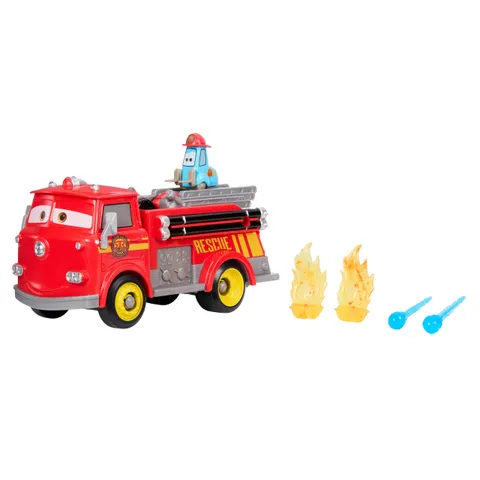 Mattel CARS - Sfreccia e Soccorri Red e Guido Pompieri, set con camion dei pompieri, 2