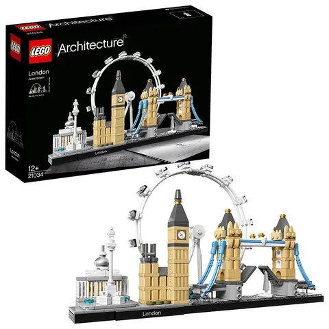 LEGO Architecture Londra, Set con London Eye, Big Ben e Tower Bridge, Kit Modellismo da