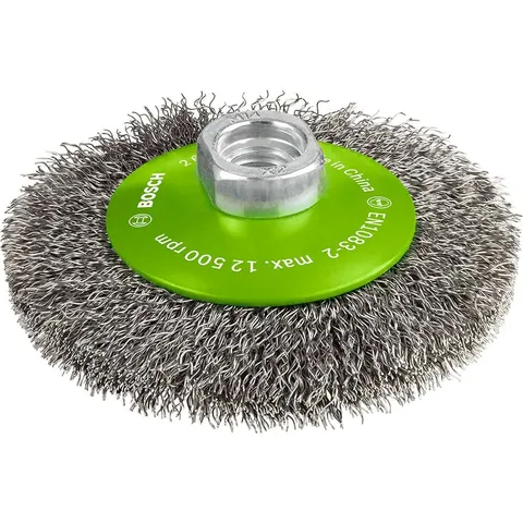 Bosch 1x Spazzola per smussatura PRO Stainless Steel clean a filo ondulato piccole