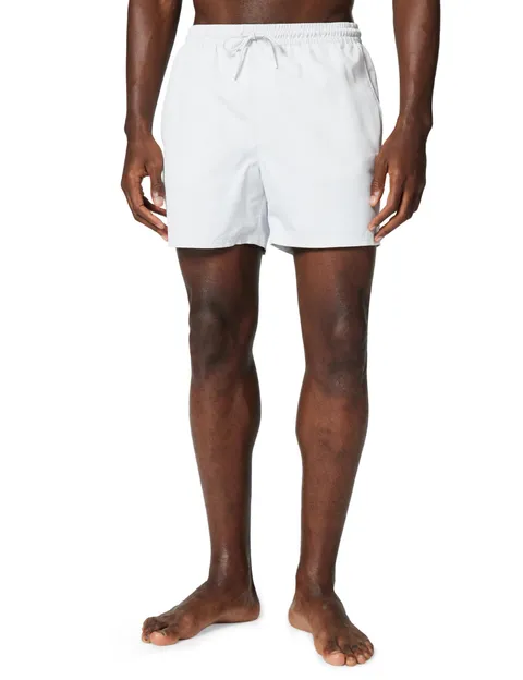 Calvin Klein Uomo Pantaloncino da Bagno Medium Drawstring con Coulisse, Grigio (Silver
