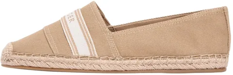 Tommy Hilfiger Espadrillas da Donna Hilfiger Webbing FW0FW09334, Cachi (Tela Safari), 38