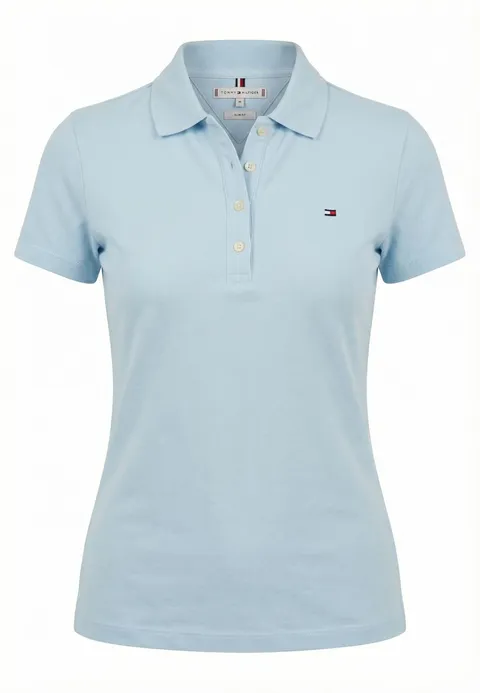 Tommy Hilfiger Polo Donna 1985 Slim Pique SS Ww0Ww43225, Blu, XL