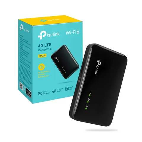 TP-Link M7005 Saponetta WiFi 6 AX300Mbps, Router WiFi con SIM, Router 4G LTE Cat4, Modem con SIM, Fino a 150 Mbps, Batteria 2400mAh, Fino a 12 Ore di Utilizzo