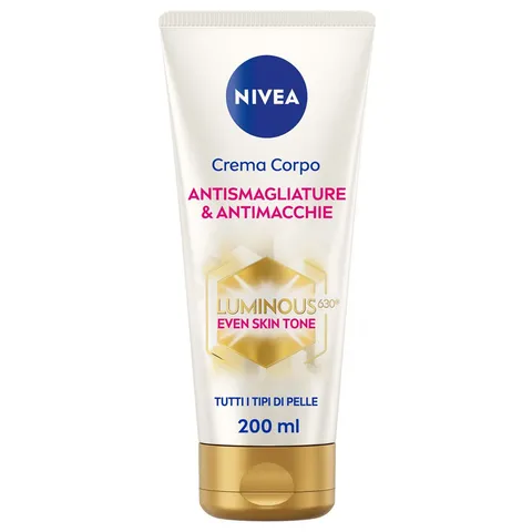 Nivea Luminous630 Crema Corpo Antismagliature & Antimacchie 200 ml, Crema smagliature