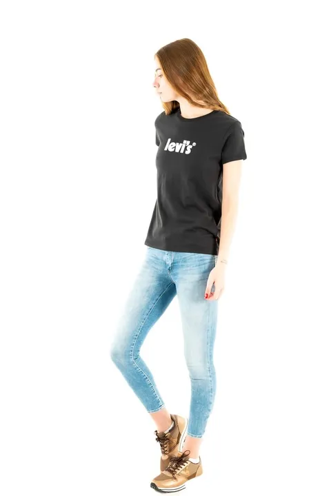 Levi's The Perfect Tee, T-Shirt Donna, Seasonal Poster Logo T2 Caviar, XS
