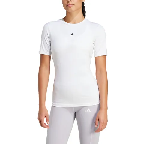 adidas Donna Techfit Training Shirt, White, L