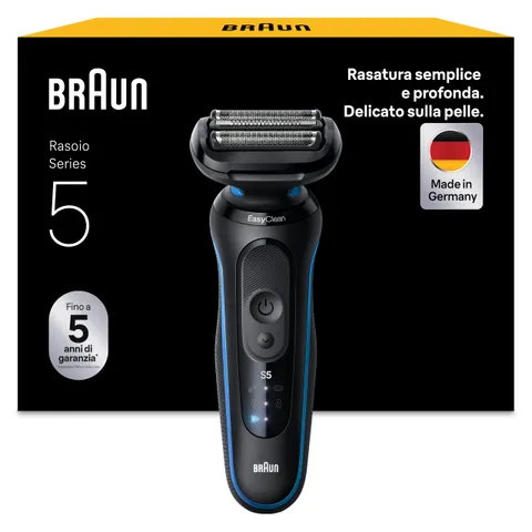 Braun Series 5 Regolabarba Uomo, Rasoio Elettrico Barba, EasyClean, Wet&Dry