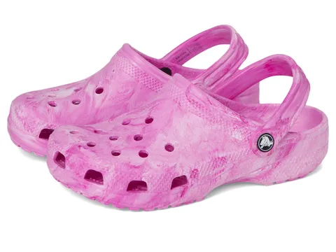 Crocs Classic Watercolor Marbled Clog K, Zoccoli Unisex - Bambini e Ragazzi, Pink Swirl