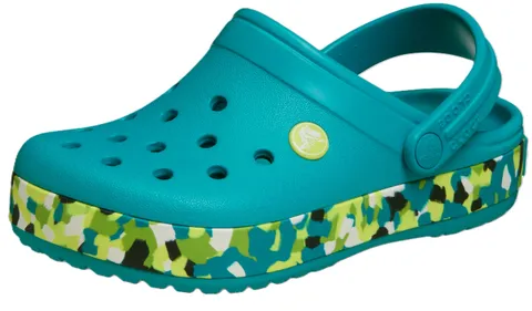 Crocs Crocband Zoccoli, Turbo/Multi, 1 UK, Turbo, Verde Acqua, 32/33 EU
